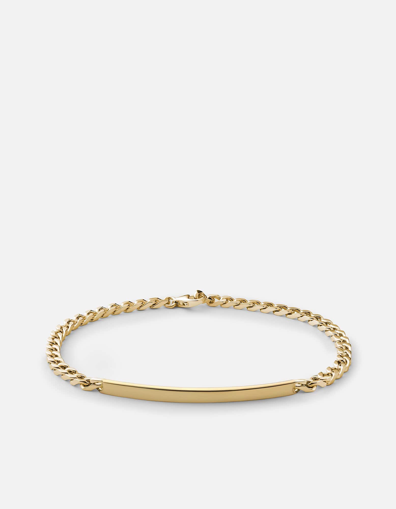 3mm ID Chain Bracelet, 14k Gold