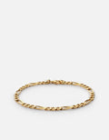 3mm Figaro Chain Bracelet, Gold Vermeil