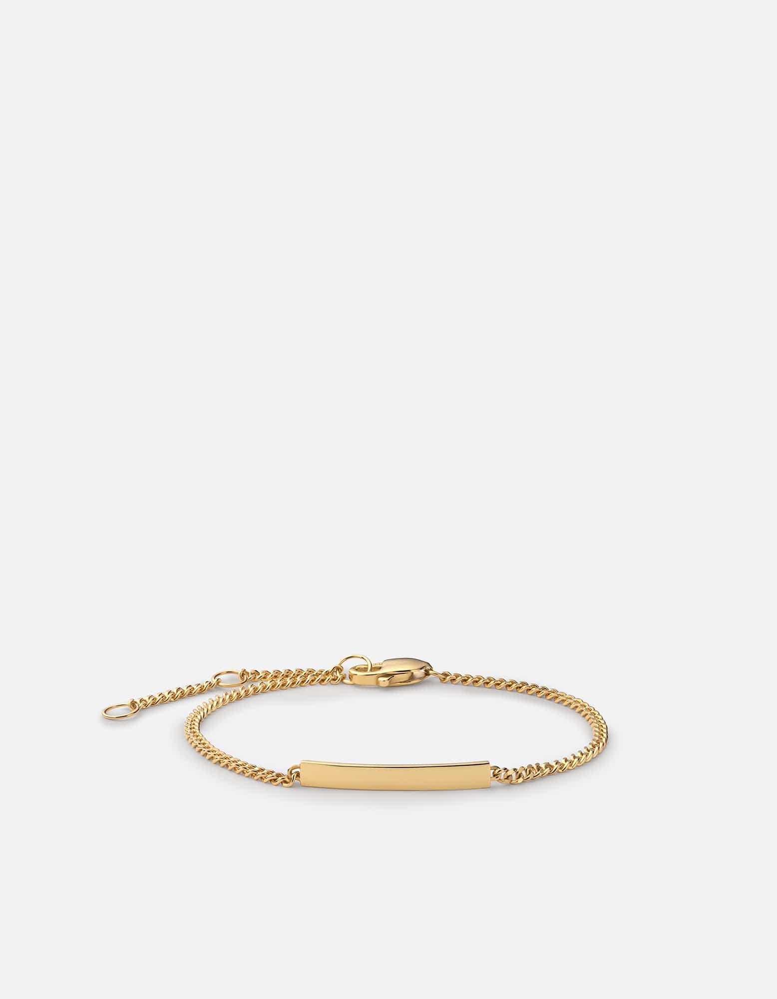Mini ID Chain Bracelet, 14k Gold