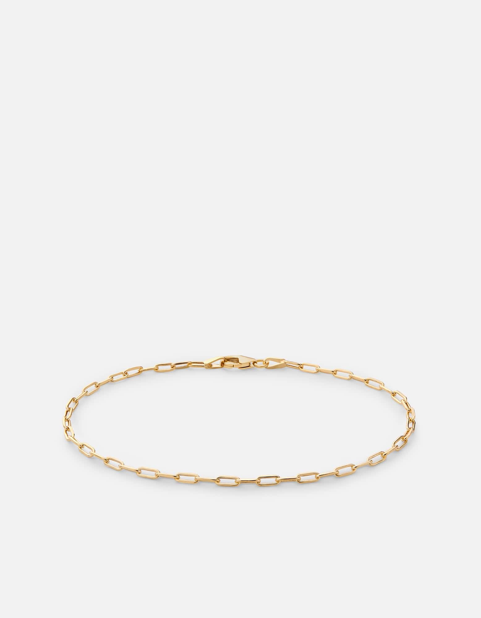 2.5mm Volt Link Cable Chain Bracelet, 14k Gold
