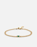 Lyra Chalcedony Chain Bracelet, Gold Vermeil