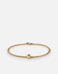 Opus Sapphire Type Chain Bracelet, Gold Vermeil/Black