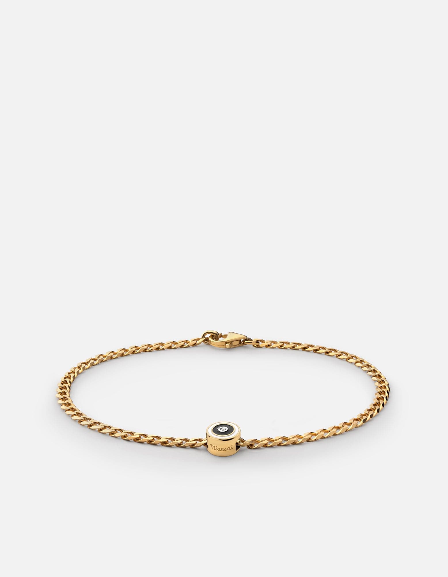 Opus Sapphire Type Chain Bracelet, Gold Vermeil/Black