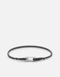 Annex Pull Bracelet, Sterling Silver/Black