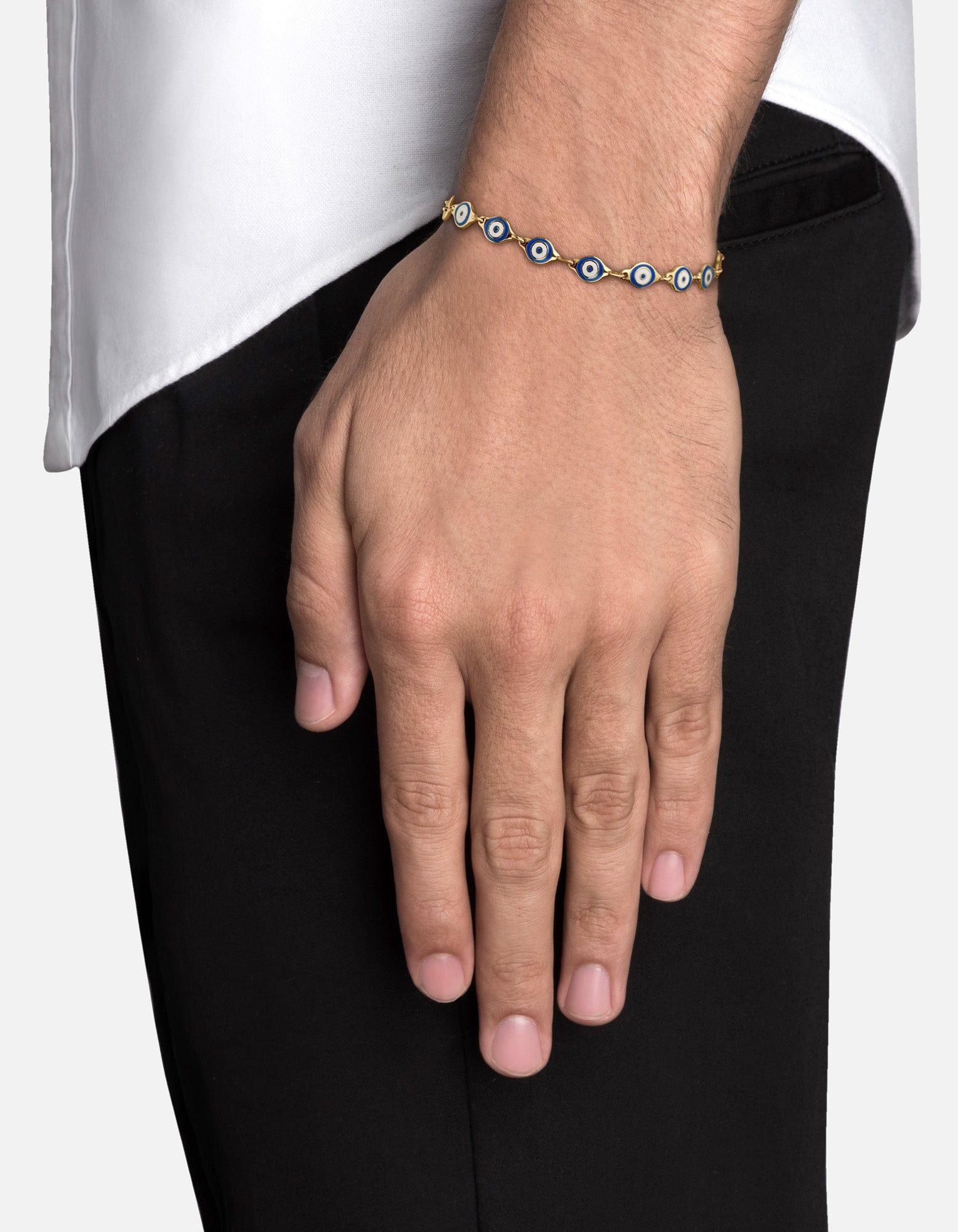 Blue Eye Bracelet, Gold Vermeil/Blue
