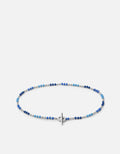 Orb 1.5mm Chain Bracelet, Sterling Silver/Blue