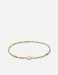 Orb 1.5mm Chain Bracelet, Gold Vermeil/Pastel