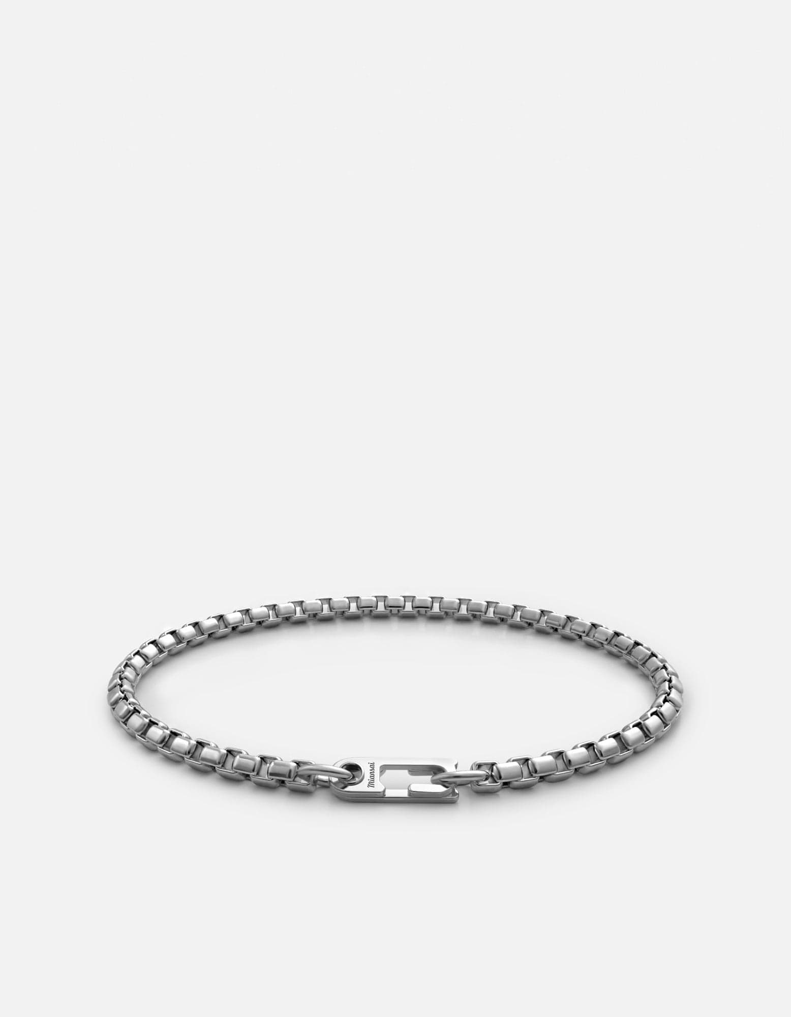 Annex Venetian Chain Bracelet, Polished Silver