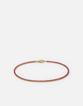 Mirai Micro Tennis Bracelet, Gold Vermeil / Rubies