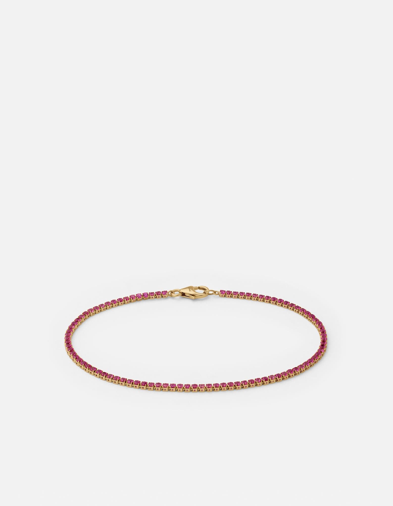 Mirai Micro Tennis Bracelet, Gold Vermeil / Rubies