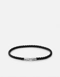 Cruz Rope Bracelet, Sterling Silver / Black