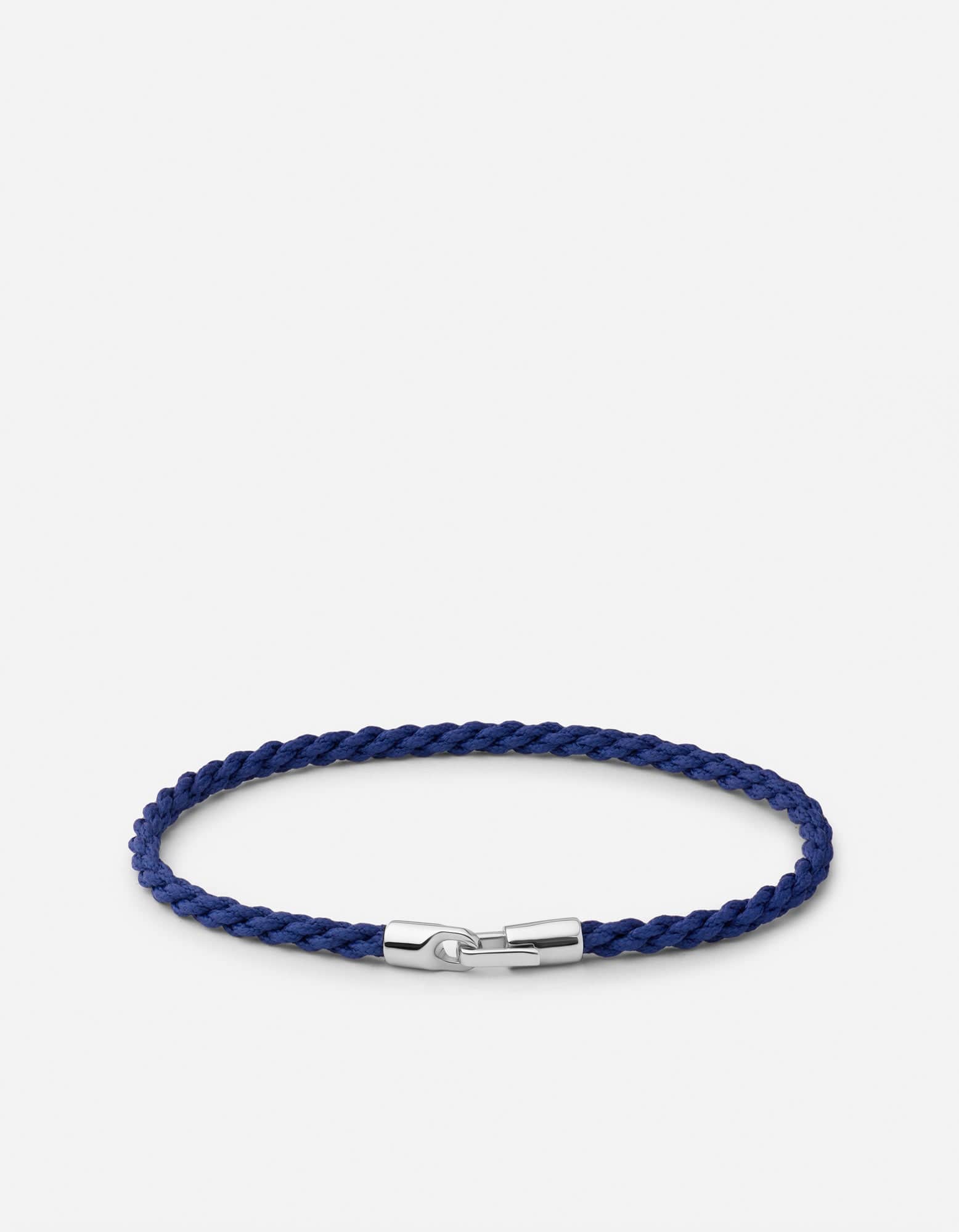 Cruz Rope Bracelet, Sterling Silver / Blue