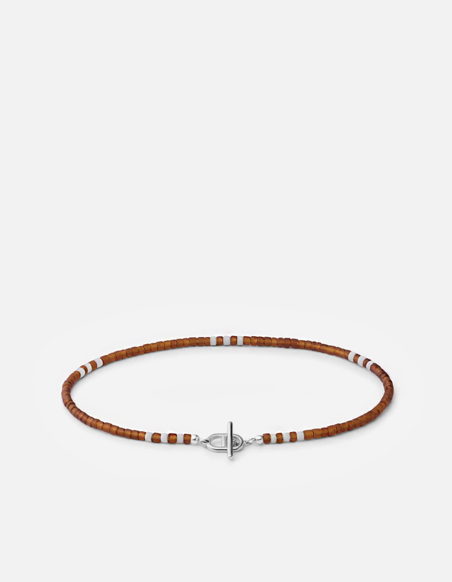 Avi Bracelet, Sterling Silver / Dark Amber