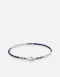 Avi Bracelet, Sterling Silver / Blue/White