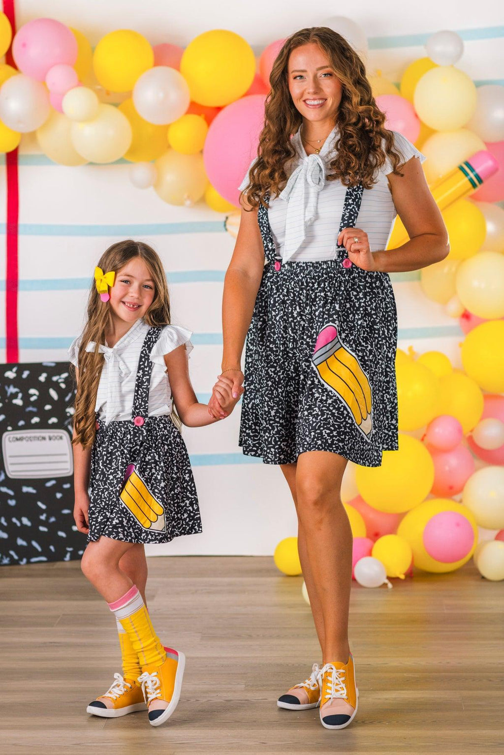 Composition Notebook Suspender Skirt Set