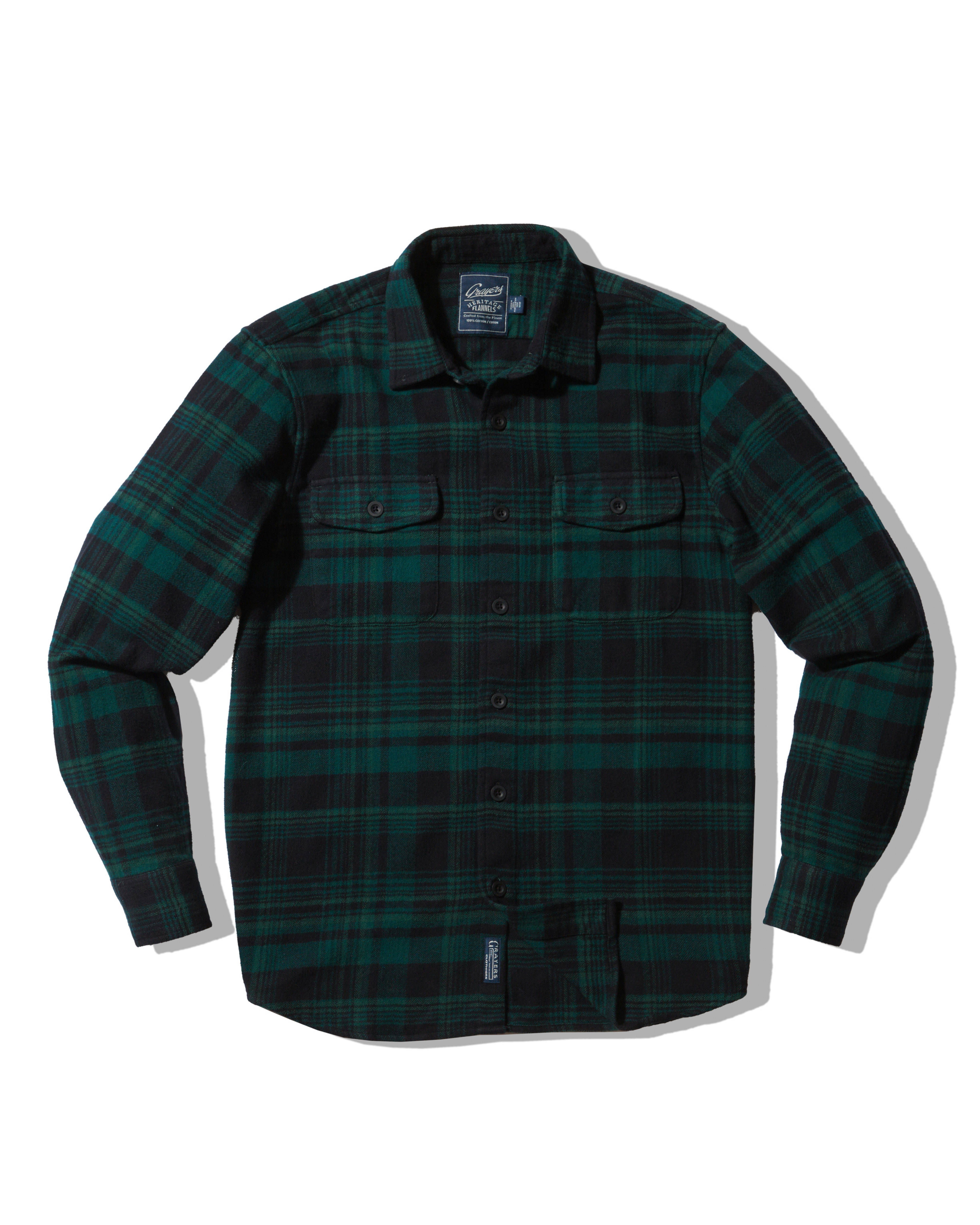 Herringbone Heritage Flannel - Sycamore Green