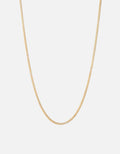 3mm Cuban Chain Necklace, Gold Vermeil