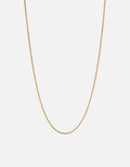 1.3mm Cuban Chain Necklace, Gold Vermeil