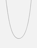 1.3mm Cuban Chain Necklace, Sterling Silver