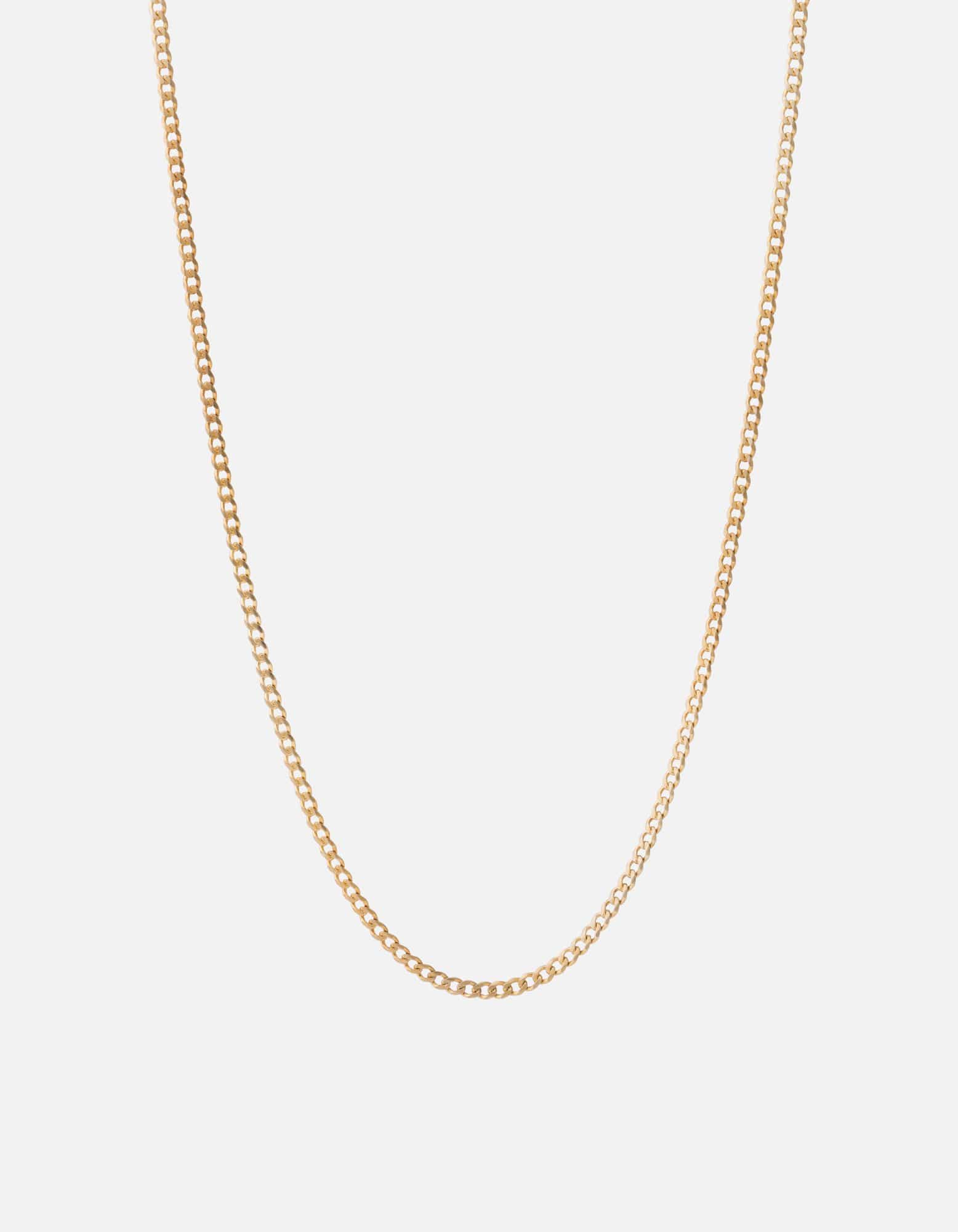 Mini 3mm Chain Necklace, 14k Gold