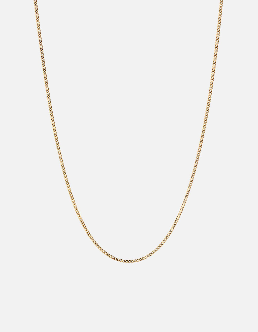 1.3mm Cuban Chain Necklace, 14k Gold
