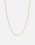 1.3mm Cuban Chain Necklace, 14k Gold