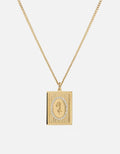 Poppy Frame Necklace, Gold Vermeil/Sapphire