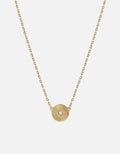 Rey Necklace, 14k Gold Pavé
