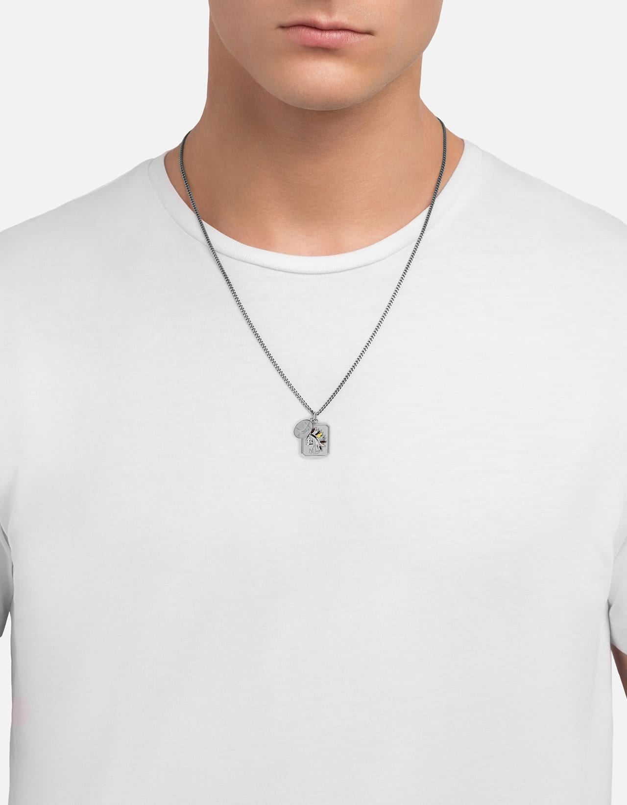 Hiawatha Necklace, Sterling Silver/Enamel