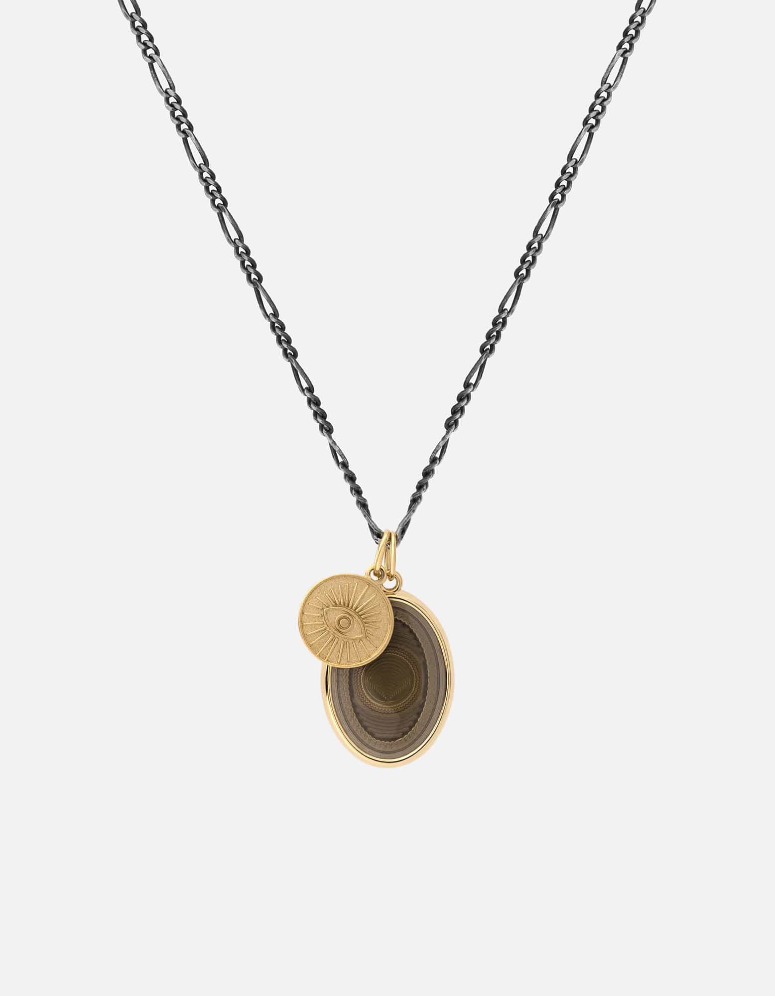 Velocity Necklace, Gold Vermeil/Gray