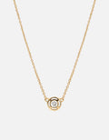 Luna Necklace, 14K Gold/Diamond