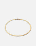 3mm Herringbone Choker, Gold Vermeil
