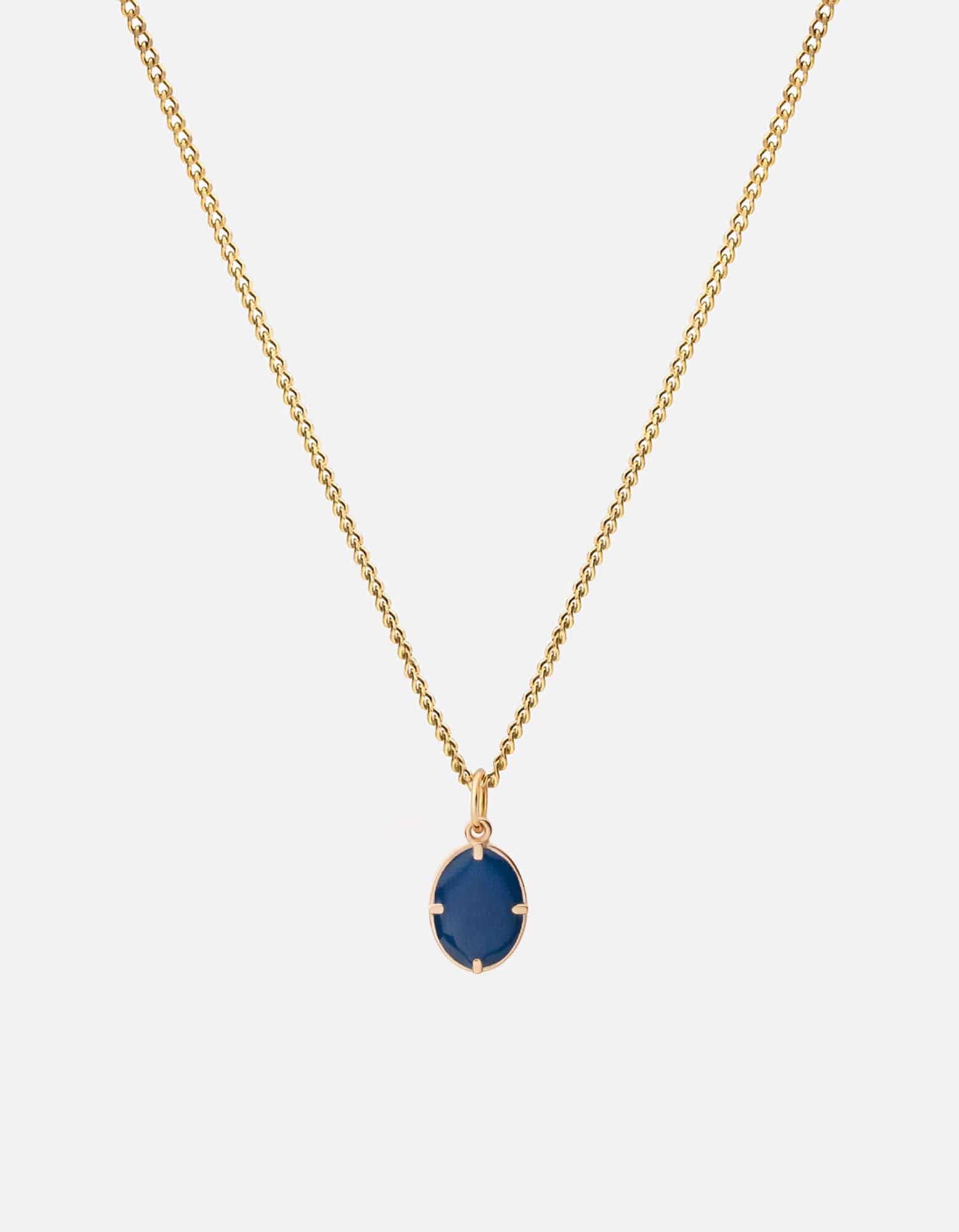 Portal Necklace, Gold Vermeil/Blue
