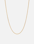 1.8mm Rope Chain Necklace, Gold Vermeil
