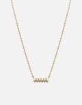 Aurea Pearl Necklace, 14k Gold Pavé