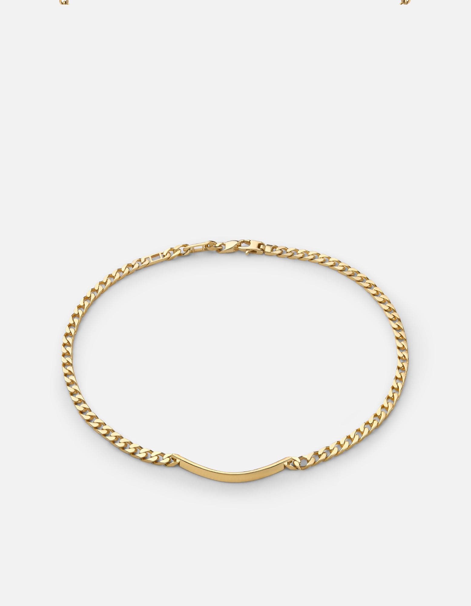 4mm ID Cuban Chain Choker, Gold Vermeil