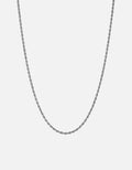 2.4mm Rope Chain Necklace, Sterling Silver