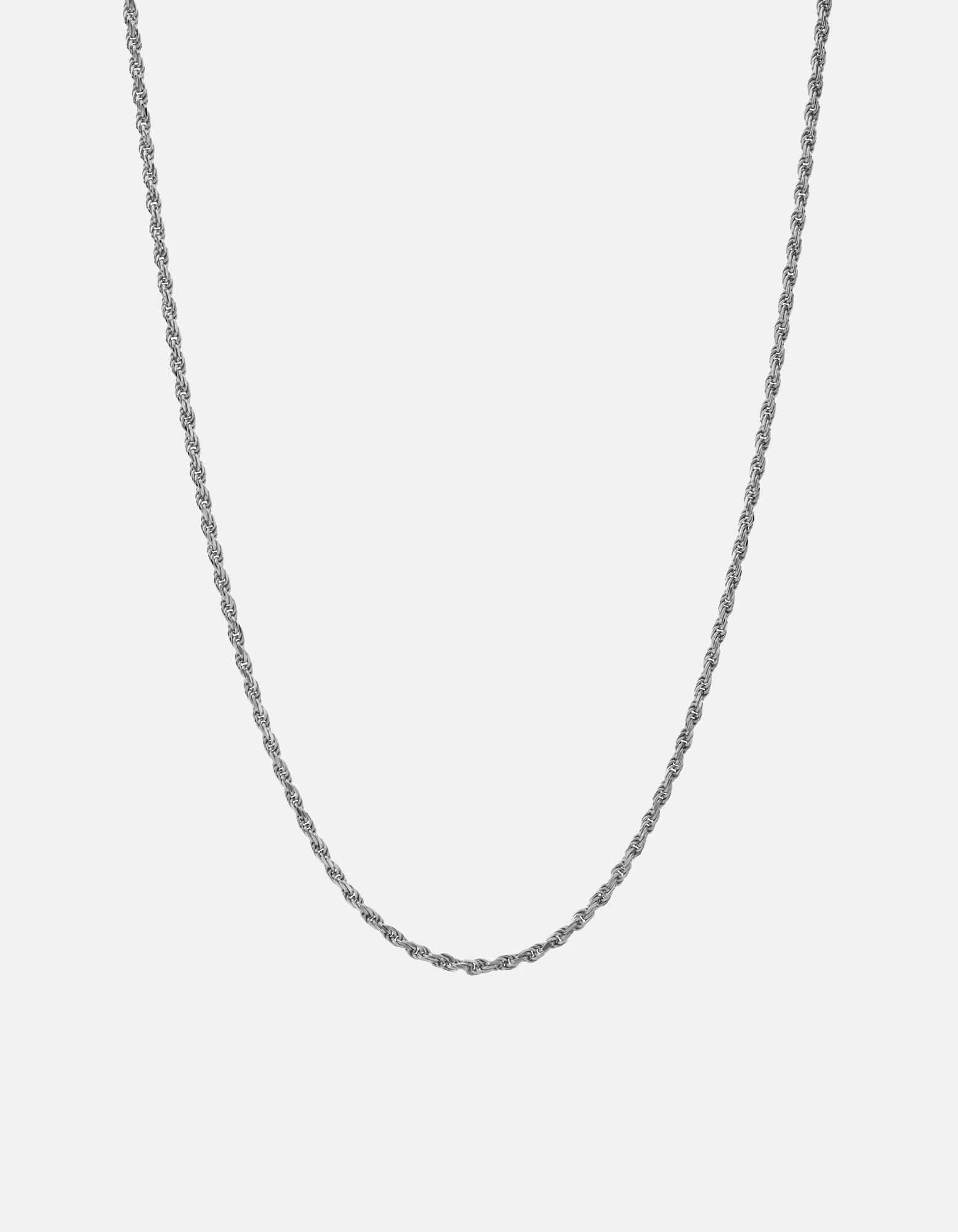 2.4mm Rope Chain Necklace, Sterling Silver