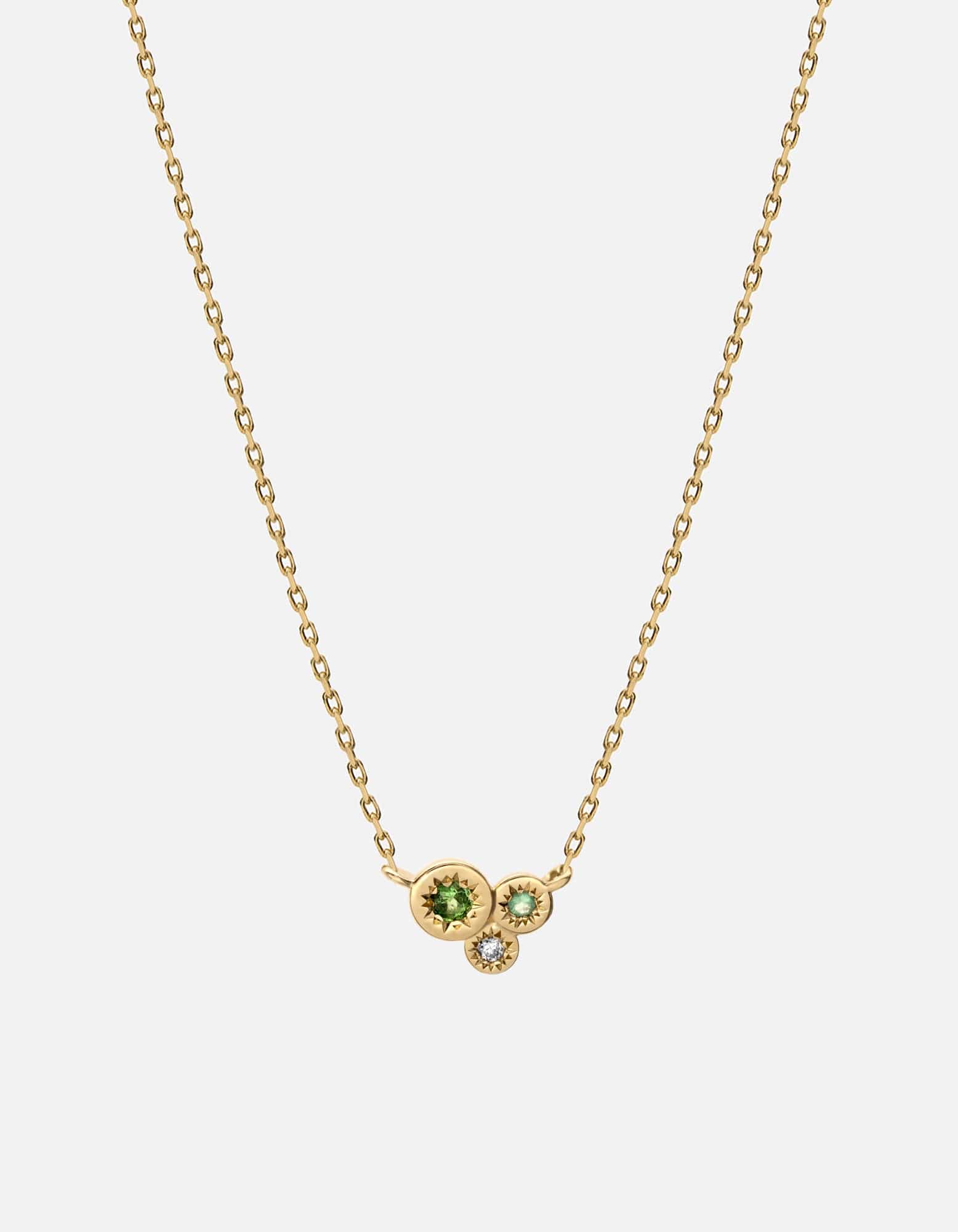 Ora Necklace, 14k Gold Pavé/Quartz