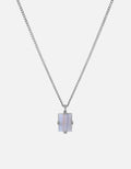 Lennox White Agate Necklace, Sterling Silver
