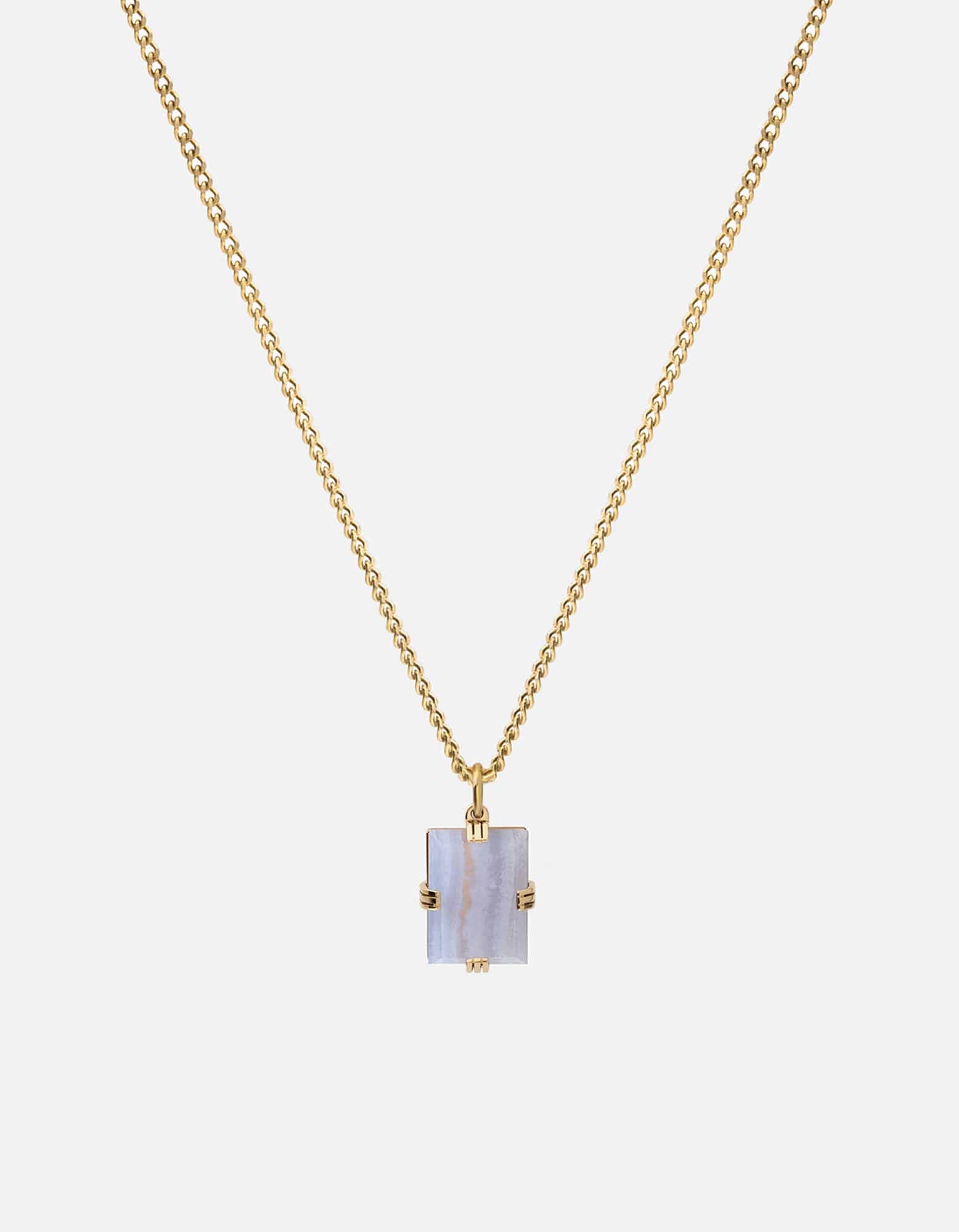Lennox Agate Necklace, Gold Vermeil