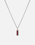 Totem Garnet Necklace, Sterling Silver