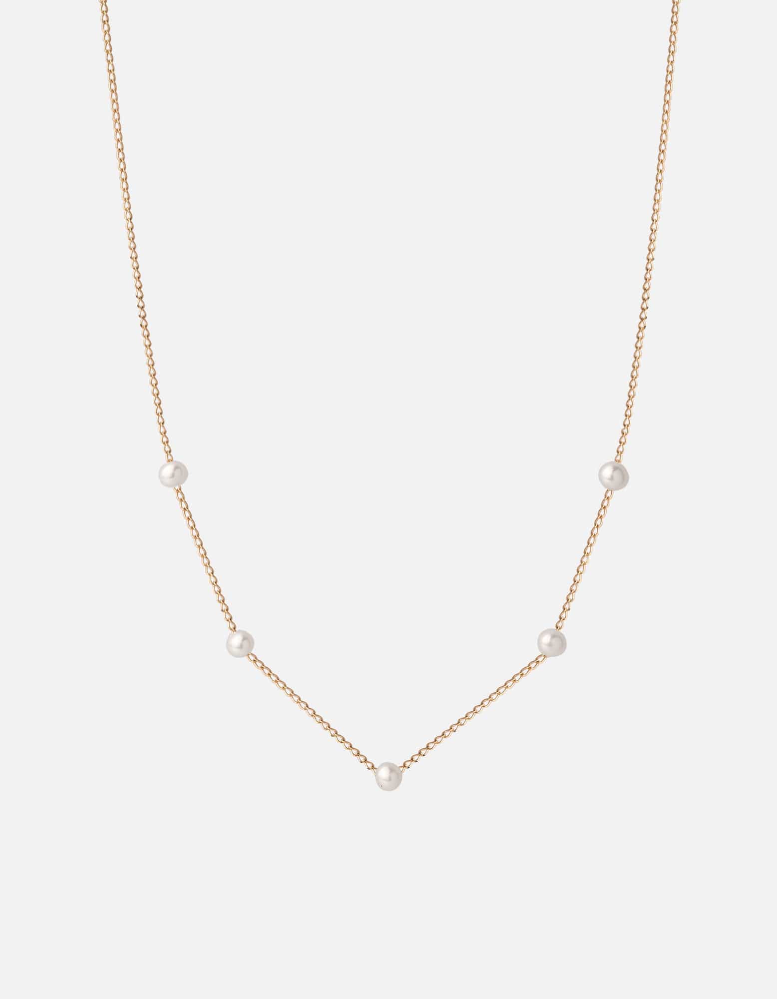 Tiana Pearl Necklace, 14k Gold