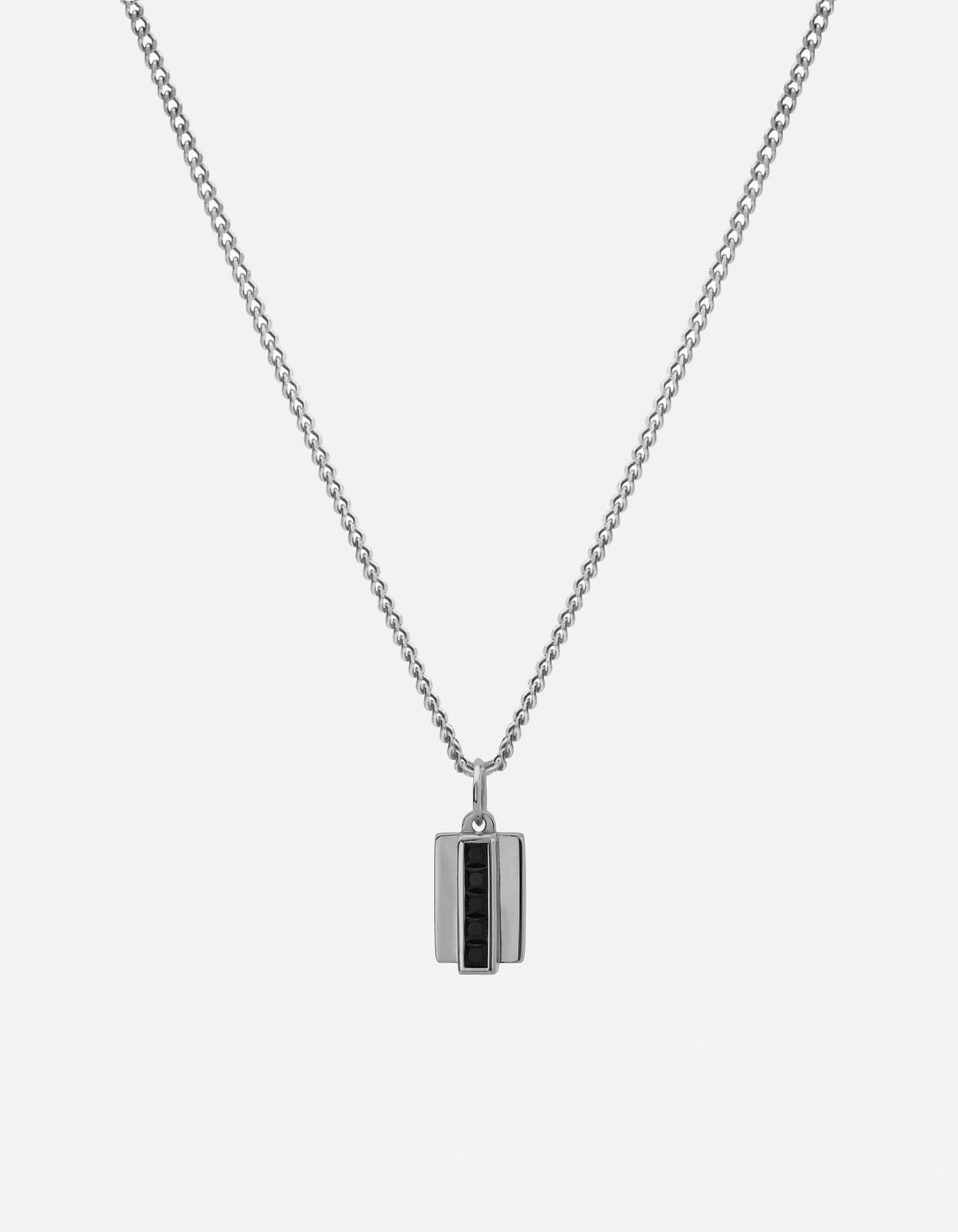 Vertigo Onyx Necklace, Sterling Silver