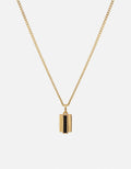 Vertigo Onyx Necklace, Gold Vermeil