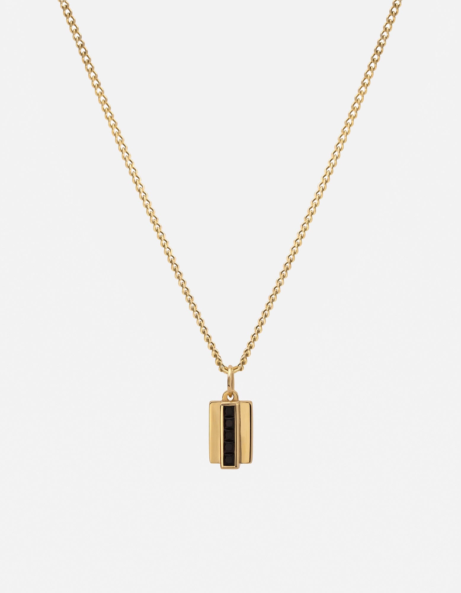 Vertigo Onyx Necklace, Gold Vermeil