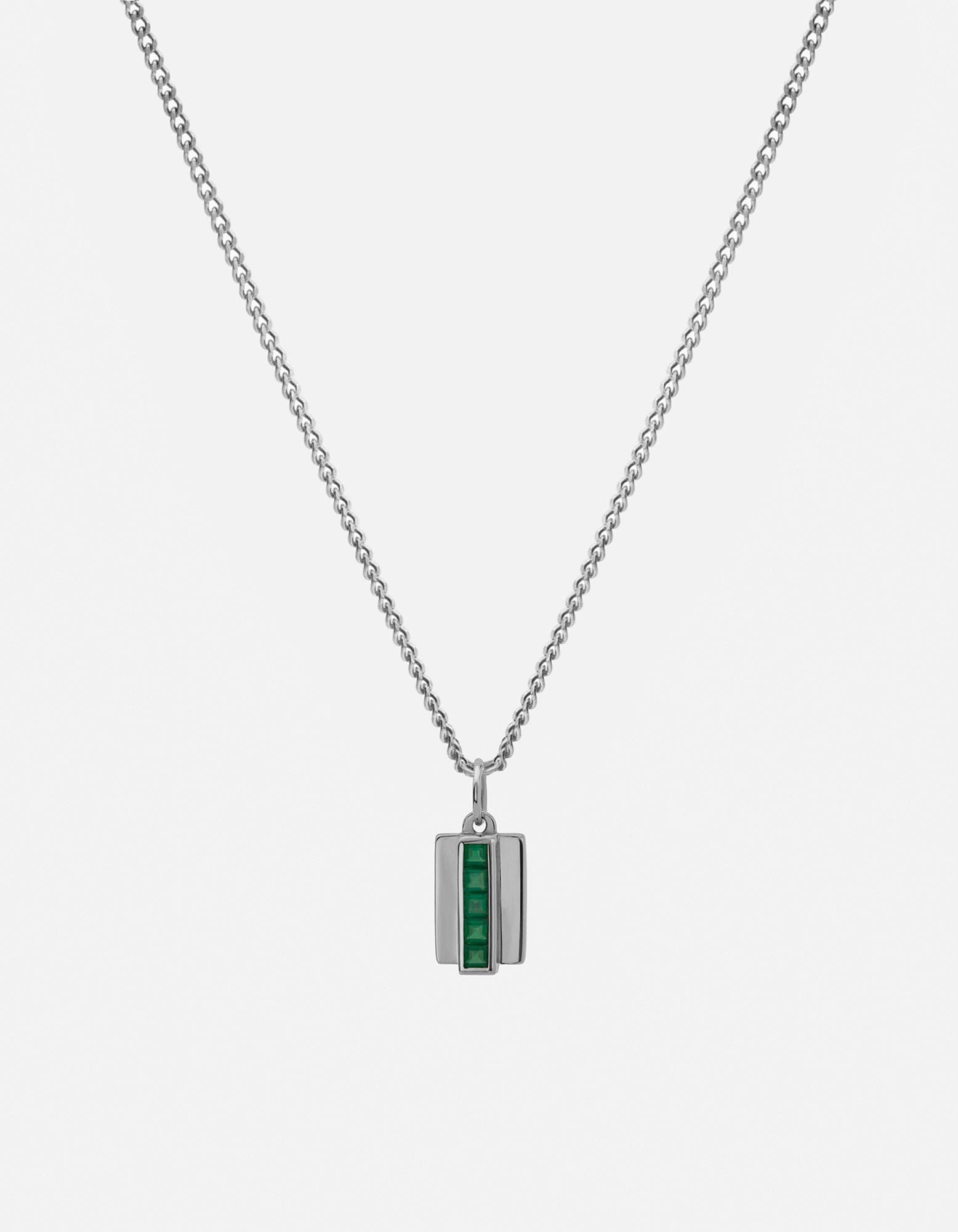 Vertigo Agate Necklace, Sterling Silver