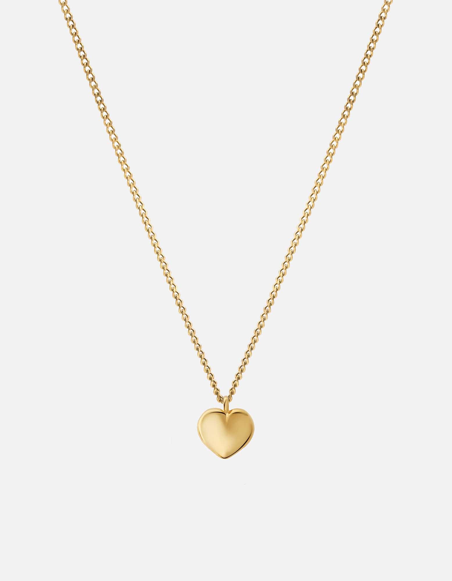 Carino Heart Necklace, Gold Vermeil