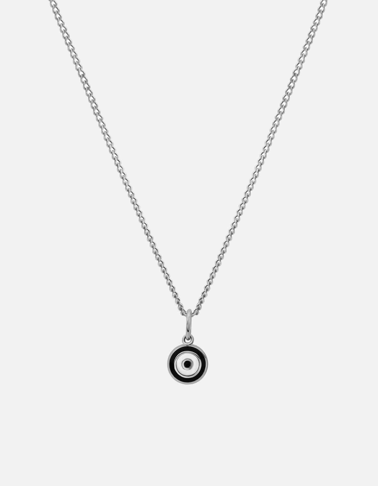 Ojos Necklace, Sterling Silver/Black