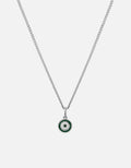 Ojos Necklace, Sterling Silver/Green